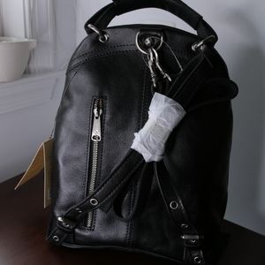 NWT Patricia Nash Black Leather Backpack Purse Bag